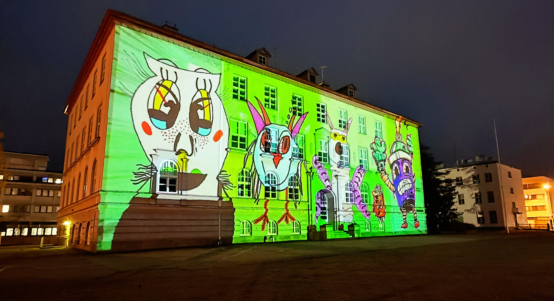 Lux Like Kouvola julkisivuprojisointi